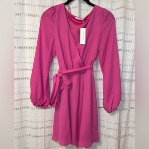 Pink Long-Sleeve Dress